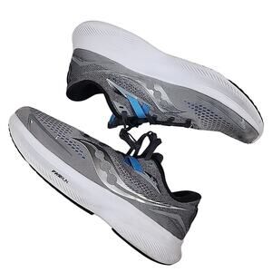 Saucony Mens Ride 15 Gray White Trail Running Outdoor Shoes Size US 11